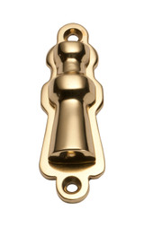 Tradco Covered Escutcheon Keyhole Cover - 60 x 20mm - Polished Brass