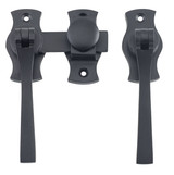Tradco Square French Door Fastener - Matte Black