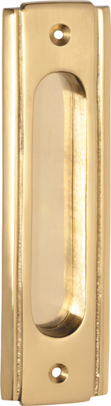 Tradco Art Deco Sliding Door Flush Pull - 150 x 43mm - Polished Brass