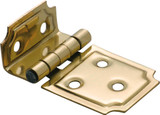 Tradco Square Offset Furniture Hinge - 50 x 30mm/10mm Offset - Polished Brass