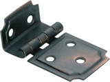 Tradco Square Offset Furniture Hinge - 50 x 30mm/10mm Offset - Antique Copper