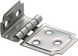 Tradco Square Offset Furniture Hinge - 50 x 30mm/10mm Offset - Satin Nickel