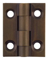 Tradco Fixed Pin Furniture Hinge - 25 x 22mm - Antique Brass