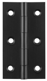 Tradco Fixed Pin Furniture Hinge - 63 x 35mm - Matte Black