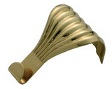 Tradco Fluted Picture Rail Hook - 50 x 33mm - Polished Brass