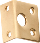 Tradco Right Angle Bolt Keeper - 7.5mm Bolt - Polished Brass