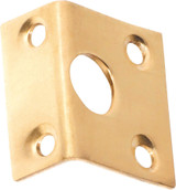 Tradco Right Angle Bolt Keeper - 9mm Bolt - Polished Brass