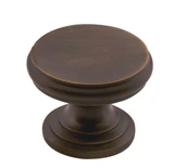 Tradco Flat Cabinet Knob - 32mm - Antique Brass