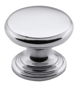 Tradco Flat Cabinet Knob - 25mm - Chrome