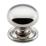 Tradco Classic Cabinet Knob with Backplate - 32mm - Polished Nickel