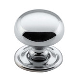 Tradco Classic Cabinet Knob with Backplate - 32mm - Chrome