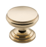 Tradco Flat Cabinet Knob - 25mm - Polished Brass