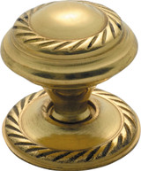 Tradco Georgian Cupboard Knob - 25mm - Polished Brass