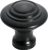 Tradco Domed Iron Cupboard Knob - 25mm - Matte Black