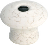 Tradco Crazed Ivory Porcelain Cupboard Knob - 32mm