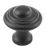 Tradco Domed Cabinet Knob - 25mm - Matte Black