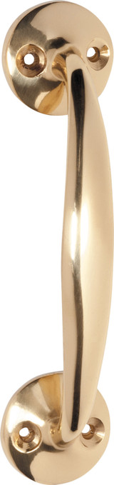 Tradco Telephone Pull Handle - 110mm - Polished Brass
