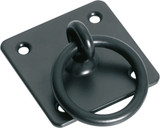 Tradco Iron Ring Pull with Square Backplate - 50 x 50mm - Matte Black