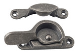 Tradco Narrow Sash Window Fastener - 65 x 15mm - Rumbled Nickel