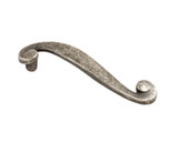 Castella Plume Cabinet Pull Handle - 96mm - Rustic Tin