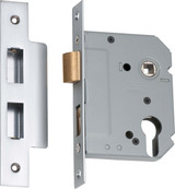 Tradco Euro Mortice Lock - 57mm Backset - Satin Chrome