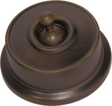 Tradco Federation Toggle Light Switch - 62mm - Antique Brass