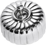 Tradco Fluted Toggle Light Switch - 55mm - Chrome