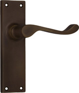 Tradco Victorian Lever Door Handle - 152 x 42mm - Antique Brass