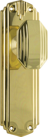 Tradco Art Deco Napier Door Knob - 178 x 54mm - Polished Brass