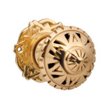 Tradco Filigree Door Knob - 66mm - Polished Brass