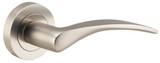 Iver Oxford Lever Door Handle - Round Rosette - 52mm - Satin Nickel