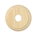 Tradco Traditional Round Single Switch Mounting Block - 90mm - Pine