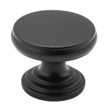 Tradco Flat Cabinet Knob - 32mm - Matte Black