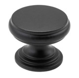 Tradco Flat Cabinet Knob - 25mm - Matte Black