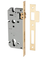 Iver Euro Roller Lock - 45mm Backset - Brushed Brass
