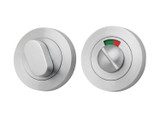 Iver Premium Round Privacy Turn & Indicator - 52mm/4mm Spindle - Brushed Chrome