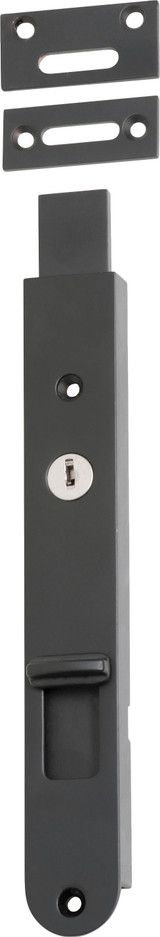 Iver Locking Flush Bolt - 200 x 28mm - Matte Black