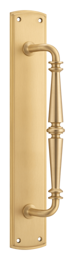 Iver Sarlat Pull Handle with Backplate - 380mm - Brushed Brass