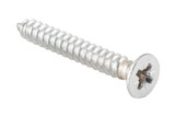 Tradco Phillips Countersunk Stainless Steel Wood Screws - Pack of 50 - 32mm x 10 Gauge - Satin Chrome