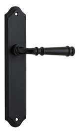 Iver Verona Lever Door Handle - Shouldered Plate - 250 x 48mm - Matte Black