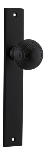 Iver Guildford Door Knob - Rectangular Plate - 240 x 38mm - Matte Black