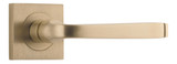 Iver Annecy Lever Door Handle - Square Rosette - 52 x 52mm - Brushed Brass