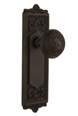 Nostalgic Egg & Dart Door Knob - Egg & Dart Plate - 222 x 67mm - Oil-Rubbed Bronze