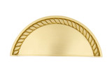 Nostalgic Georgian Drawer Pull Handle - 76mm CTC - Satin Brass