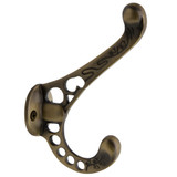 Nostalgic Victorian Coat Hook - 112 x 59mm - Antique Brass