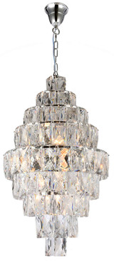 Lighting Inspirations Waterfall Chandelier Pendant Light - 12 Light - 500mm - Chrome