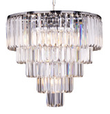 Lighting Inspirations Celestial Waterfall Chandelier Pendant Light - 5 Tier - 490mm - Chrome