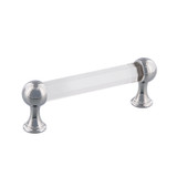 Nostalgic Clear Crystal Cabinet Pull Handle - Chrome