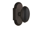 Nostalgic Oval Homestead Door Knob - Cottage Plate - 102 x 64mm - Oil-Rubbed Bronze