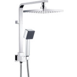 Fienza Modena Twin Shower Half Rail Tap with Waterfall Head - 200mm Rose - Chrome